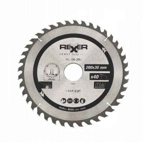 Pjovimo diskas medienai Rexxer RG-08-292; 200x30x2,4mm