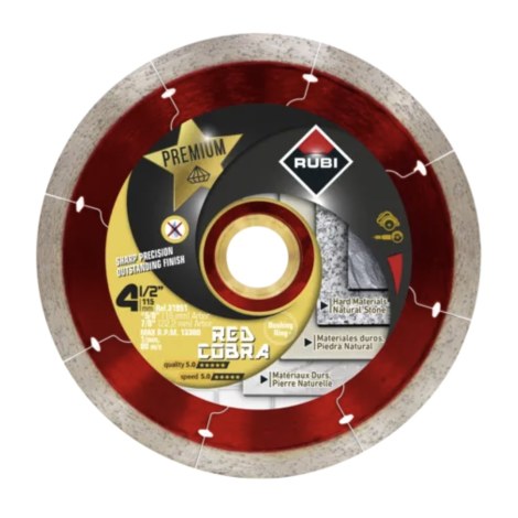Deimantinis pjovimo diskas Rubi RED COBRA PREMIUM; 115 mm