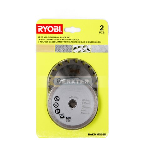 Universalus pjovimo diskas Ryobi RAKMMS02K; 85x15 mm; 2 vnt.