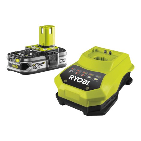Akumuliatorius RYOBI 18 V; 1,5 Ah; Li-Ion + pakrovėjas BCL14181H