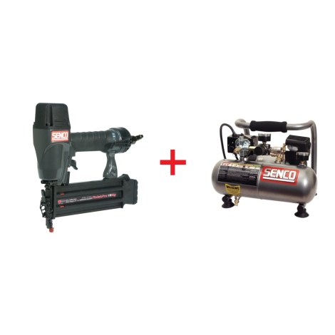 Oro kompresorius Senco PC1010 + smeigių kalimo įrankis FinishPro 18Mg