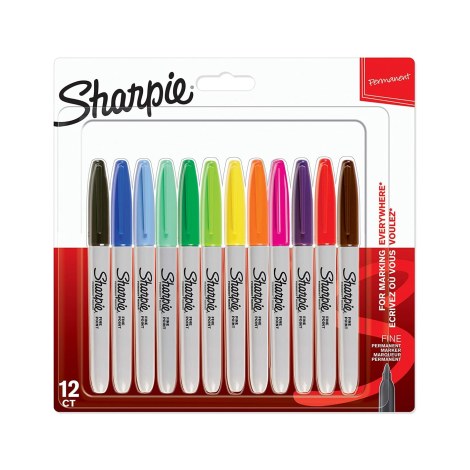 Žymeklių rinkinys Sharpie Fine; 12 vnt.