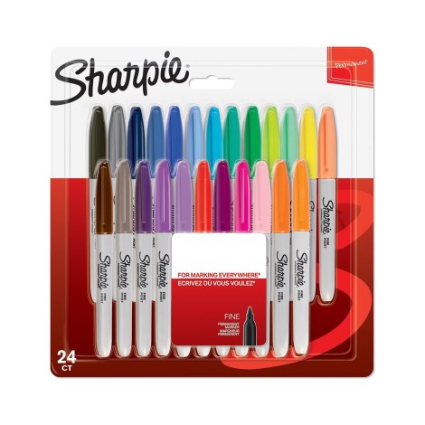Žymeklių rinkinys Sharpie Fine; 24 vnt.