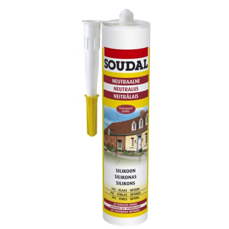 Silikonas Soudal 117356; 280 ml; baltas