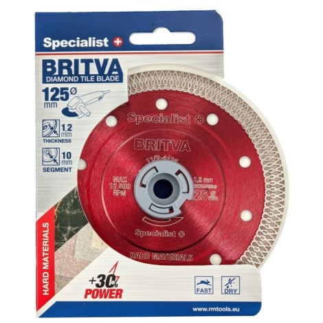 Deimantinis šlifavimo diskas Specialist BRITVA 11/2-4125; 125 mm