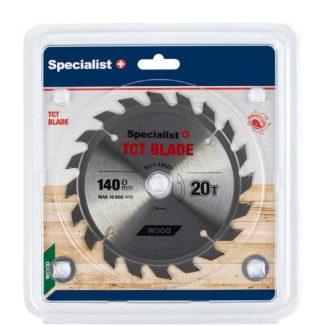 Pjovimo diskas medienai Specialist Wood; 140x1,2x20/16/13 mm; Z20 