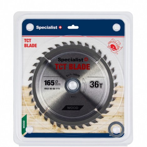 Pjovimo diskas medienai Specialist Wood; 165x1,4x30/20/16 mm; Z36 