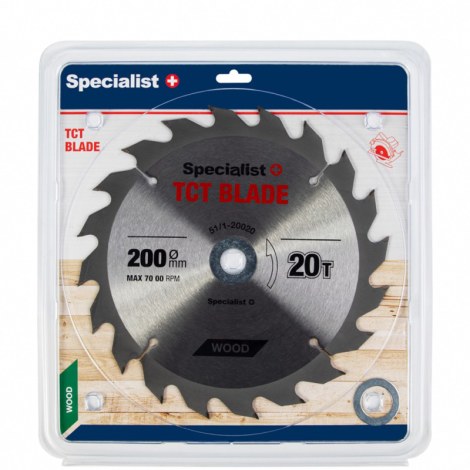 Pjovimo diskas medienai Specialist Wood; 200x1,4x30/20/16 mm; Z20 