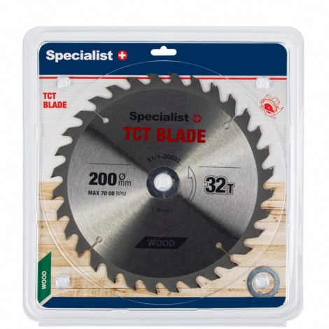 Pjovimo diskas medienai Specialist Wood; 200x1,4x30/20/16 mm; Z32 