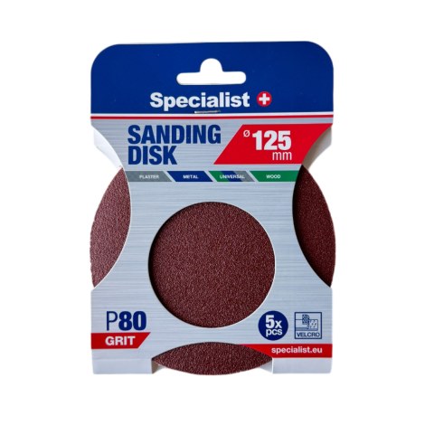 Šlifavimo popierius Specialist 250-1080; 125 mm; P80; 5 vnt.