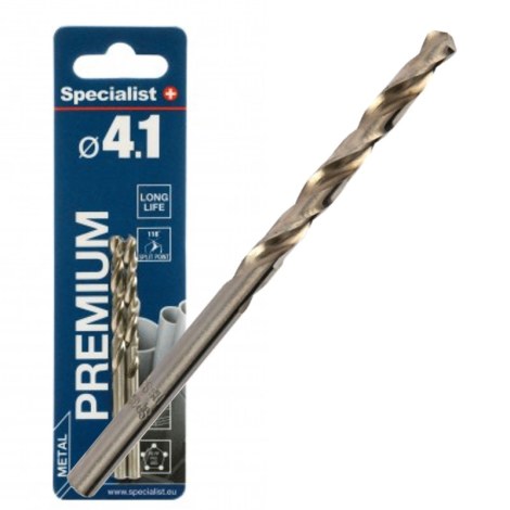 Grąžtas metalui Specialist Premium; 4,1x75 mm; 2 vnt.