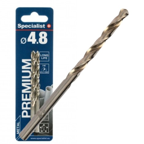 Grąžtas metalui Specialist Premium; 4,8x86 mm; 2 vnt.