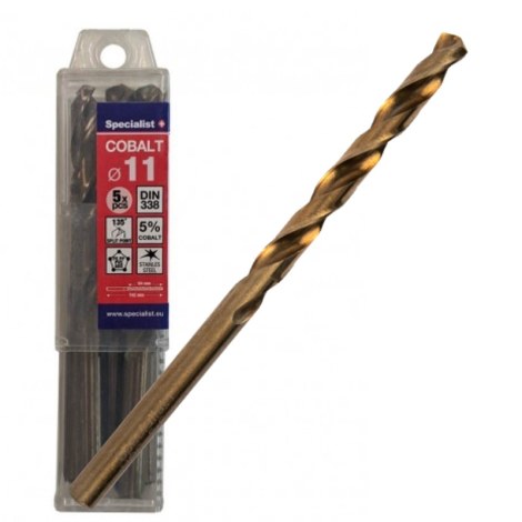 Grąžtas metalui Specialist Cobalt; 11x142 mm; 5 vnt.