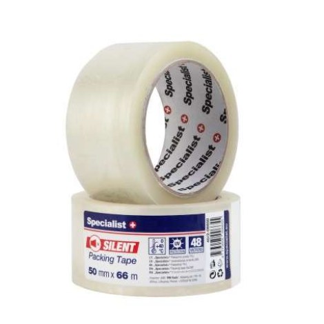 Pakavimo juosta Specialist TPC-104T/CS; 50 mm; 66 m; skaidri