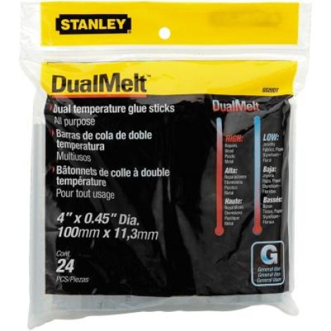 Klijų strypeliai Stanley ''DualTemp''; 12x100 mm; 24 vnt.; skaidrūs