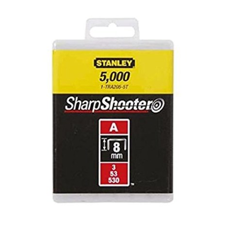 Kabės Stanley Light Duty; 8 mm; 5000 vnt.; tipas A; galvanizuotos