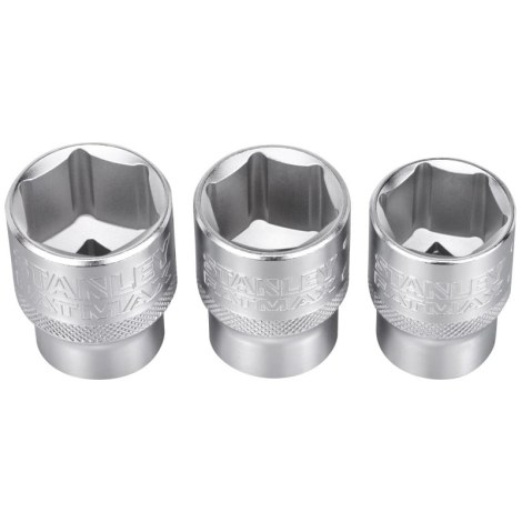 Sukimo galvučių komplektas Stanley FMMT17095-0; 1/2''; 21-24 mm; 3 vnt.