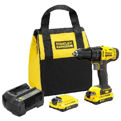 Suktuvas-gręžtuvas Stanley SFMCD700C2S-QW; 18 V; 2x1,5 Ah akum.