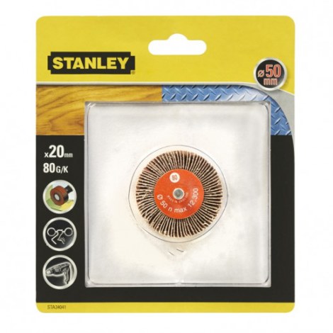 Žiedlapinis šlifavimo diskas Stanley STA34041; 50x20 mm; G80 