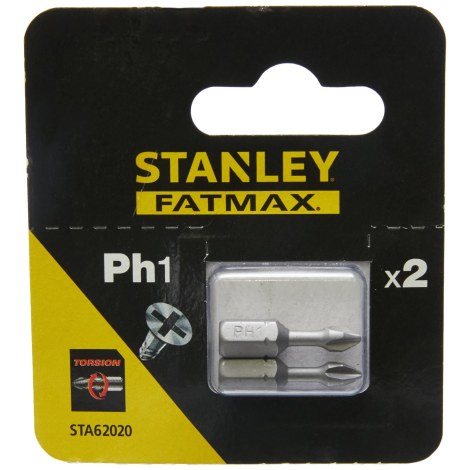 Sukimo antgalis Stanley STA62020-XJ; PH1; 25 mm; 2 vnt.