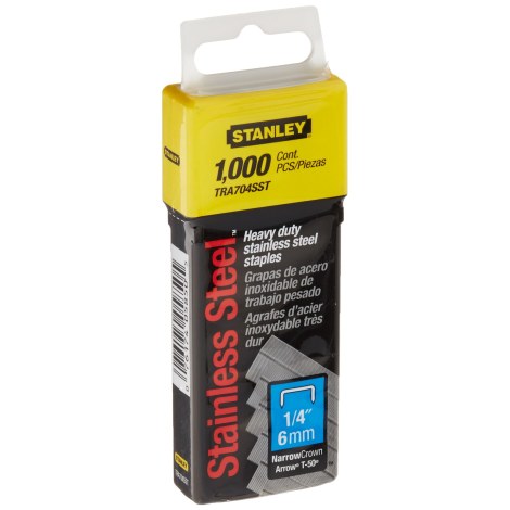 Kabės Stanley TRA704SST-0; 6 mm; 1000 vnt.