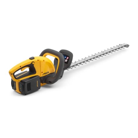 Gyvatvorių žirklės Stiga HT 300e Kit; 2x20 V; 59 cm; 2x2,0 Ah akum.; su sieniniu laikikliu