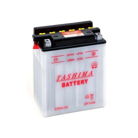 Akumuliatorius vejos traktoriams Tashima 12N143A; 12 V; 14 Ah; su elektrolitu