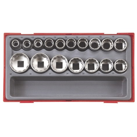 Galvučių komplektas Teng Tools TT1217; 17 vnt.