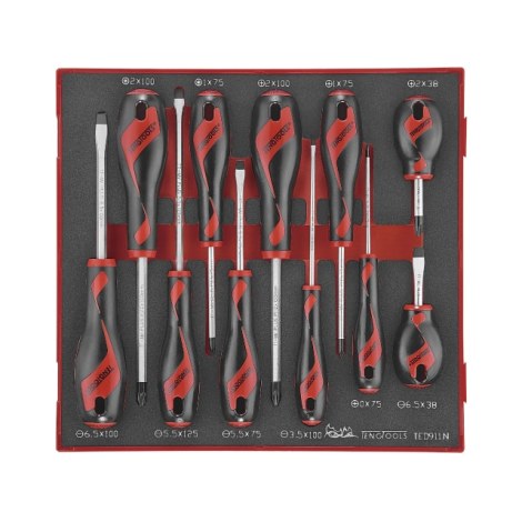 Atsuktuvų komplektas Teng Tools TED911N; EVA; 11 vnt.