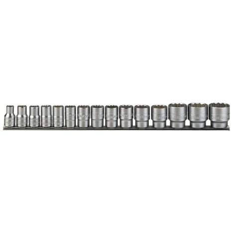 Galvučių komplektas Teng Tools M1215MM ; 15 vnt.; 1/2''; 10-32mm