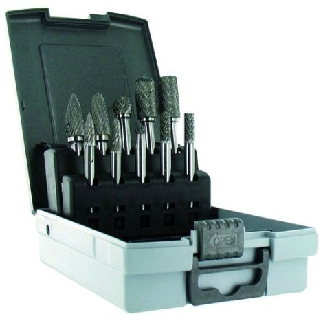 Kietmetalio frezų rinkinys Tivoly FLK10; 6/12 mm; 10 vnt.