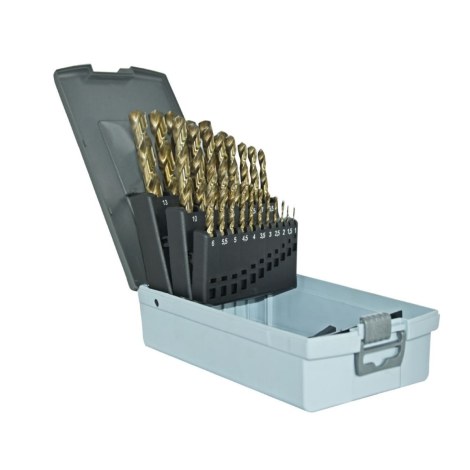Grąžtų metalui rinkinys Tivoly 11454970017; 1-13 mm; 25 vnt.