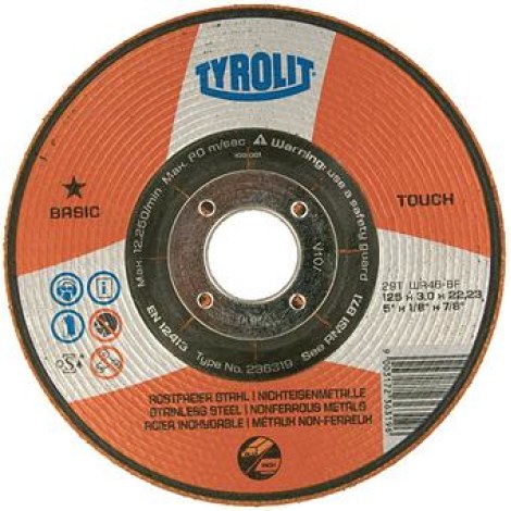 Šlifavimo diskas Tyrolit WA 46 BF; 125 mm; 1 vnt.