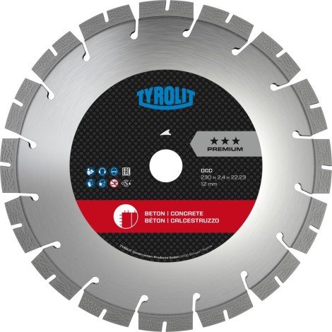 Deimantinis pjovimo diskas Tyrolit Premium; 125x2,4x22,23 mm