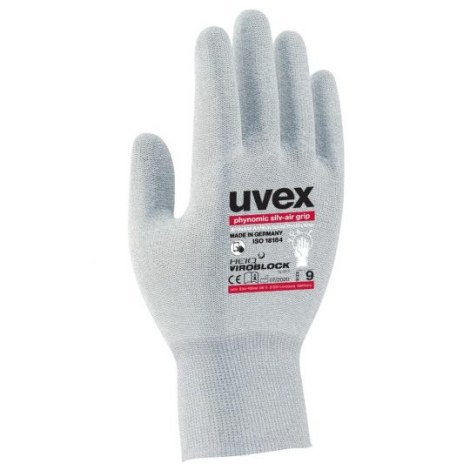 Pirštinės UVEX Phynomic Silv-air Grip; 9 dydis; baltos