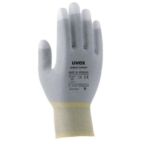 Pirštinės UVEX Unipur Carbon; 6 dydis; pilkos