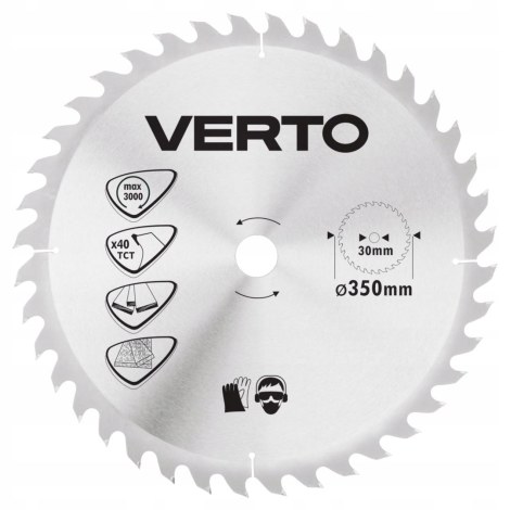 Pjovimo diskas medienai Verto 61H142; 350x30 mm