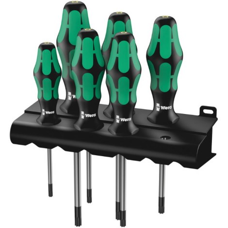Atsuktuvų komplektas Wera 367/6 TORX HF Kraftform Plus; 6 vnt.