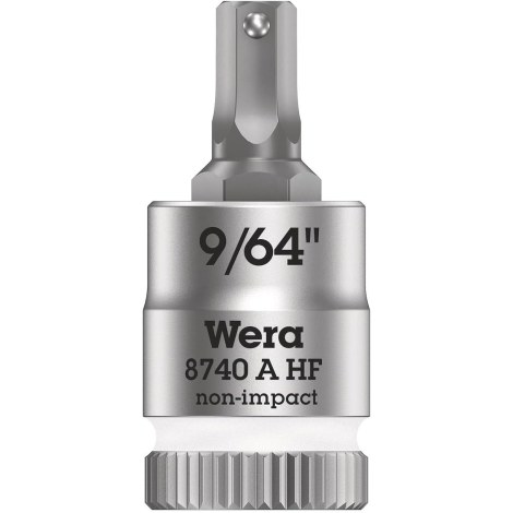 Sukimo galvutė Wera WE05003384001; HEX-plus; 1/4''; 9/64''x28 mm 