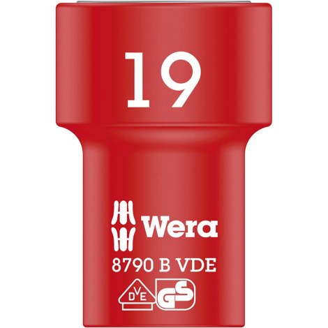 Sukimo galvutė Wera WE05004963001; HEX; VDE; 3/8''; 19x46 mm 