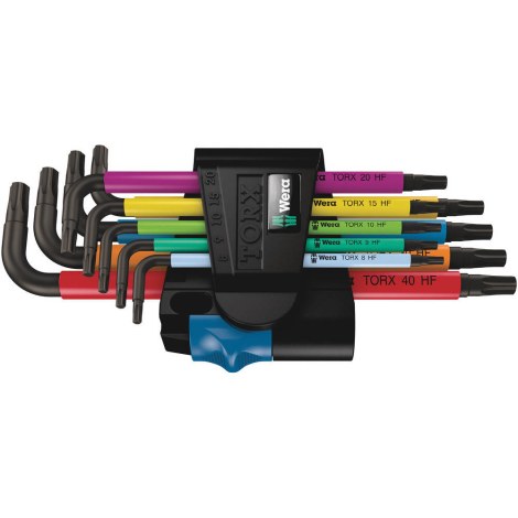 Šešiakampių raktų rinkinys Wera 967/9 TX Multicolour HF 1; TX8-TX40; 9 vnt.