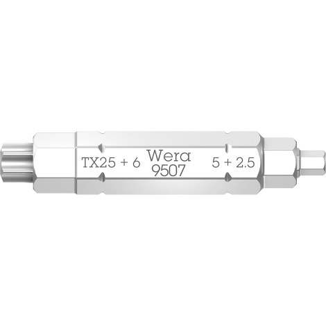 Sukimo antgalis Wera WE05073202001; Torx; 2; 2,5; 5; 6xTX25x37 mm 