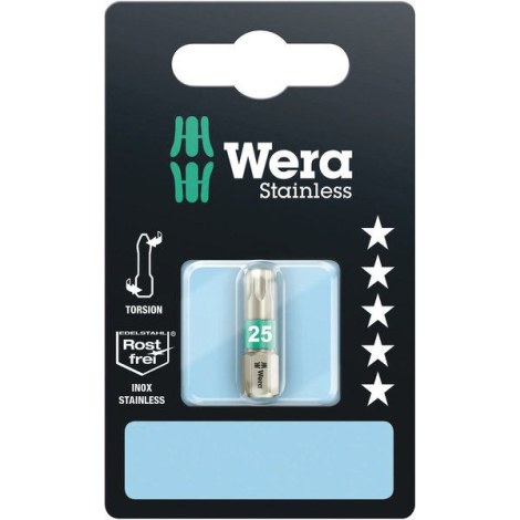 Sukimo antgalis Wera WE05073623001; T25; 1/4''; 25 mm
