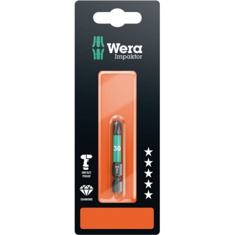Sukimo antgalis Wera 867/4 Impaktor; TX30; 50 mm; 1 vnt.; blisteryje