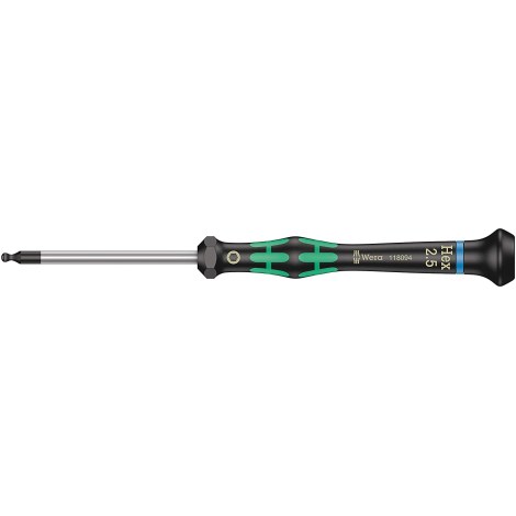 Atsuktuvas Wera 2052 Micro; HEX2,5x60 mm; su rutuliniu galiuku