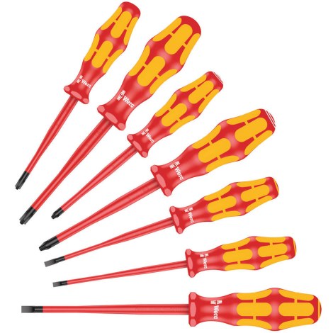 Atsuktuvų komplektas Wera 160 iSS/7 Kraftform Plus VDE; 7 vnt.