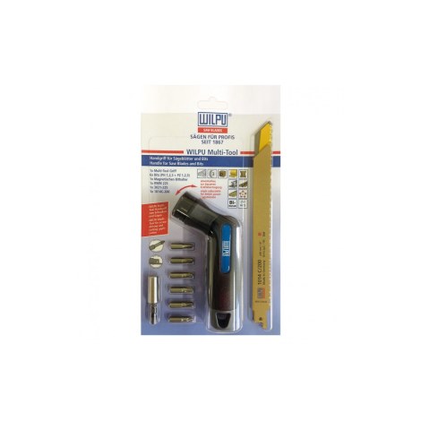 Antgalių ir pjūklelių rinkinys Wilpu No.1  Multi-Tool PH/PZ; 11 vnt.; su rankena