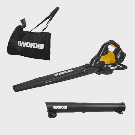 Akumuliatorinis lapų siurblys-pūstuvas Worx WG583E; 2x20 V; 2x4,0 Ah akum.