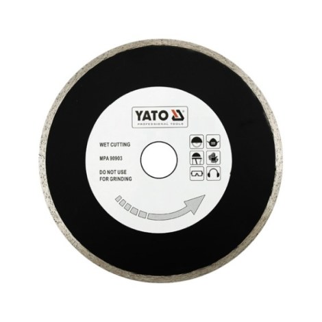 Deimantinis pjovimo diskas šlapiam pjovimui Yato YT-6017; 200x25,4 mm 