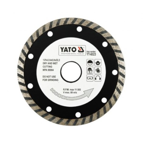 Deimantinis pjovimo diskas Yato YT-6023; 125x22,2 mm 